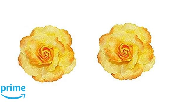 Buy Glan Flower Design Rose Glitter Hair Clips For Girls Kids And
