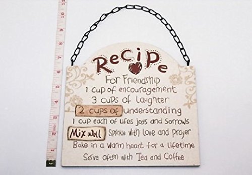 Preisvergleich Produktbild Sign Plaque Friend Friendship Plaque Sign Recipe For Friendship Large
