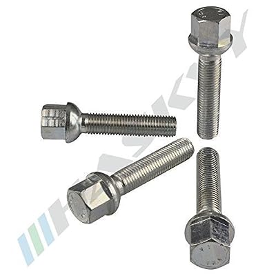 Haskyy 20 boulons de roue VW Volkswagen Golf 4 5 6 7 variante Scirocco Polo Jetta Passat/Audi A1, A2, A3, A4, A5, A6, A7 A8/Seat Ibiza/Leon/Altea/Toledo, Seat Exeo Skoda Fabia, Octavia, Octavia, Superb Yeti Roomster boulons de roue Acier &jantes en alliag…