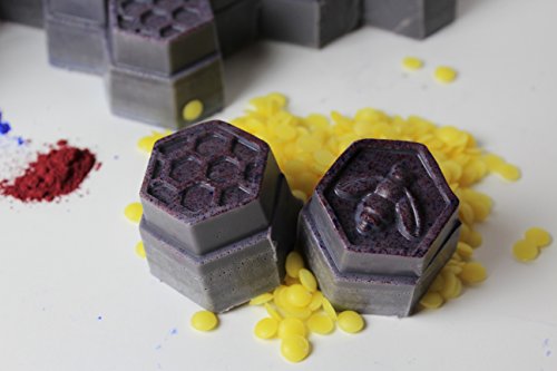 Unitedcovers Seifegiessform Honigwaben mit 19 Waben- Honeycombs silicone mold (violett) – eine Form – Versand aus Deutschland über amazon - 2