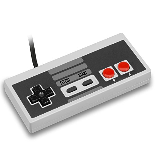 Mando para la Nintendo Classic Mini     Retro GamePad de TwitFish  Cl  sico Gris   Mando con Cable de 1 8M 6pies para la NES Classic Edition 2016