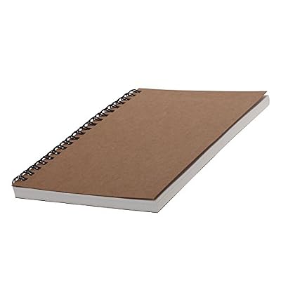 Pinzhi - Carnet de Croquis Rétro Cahier à Spirales avec Reliure Couverture de Papier Kraft