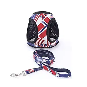 PETANGEL No-Pull & No-Choke | Breathable, Adjustable & Comfortable Dog Harness & Leash Set for Small-Medium Dogs (Size: XL, Adjustable Chest: 47-53cm, Pet Weight 7-10 Kg)