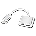 Produktbild 2 in 1 Lightning Kopfhörer Adapter für iPhone X, iPhone 8/8 Plus/iPhone 7/7 Plus Dual Lightning Adaptor Audio+Ladegerät Adapter Splitter Unterstützt Call, Aufladen und Musik Kontrolle für iOS 10,3/11
