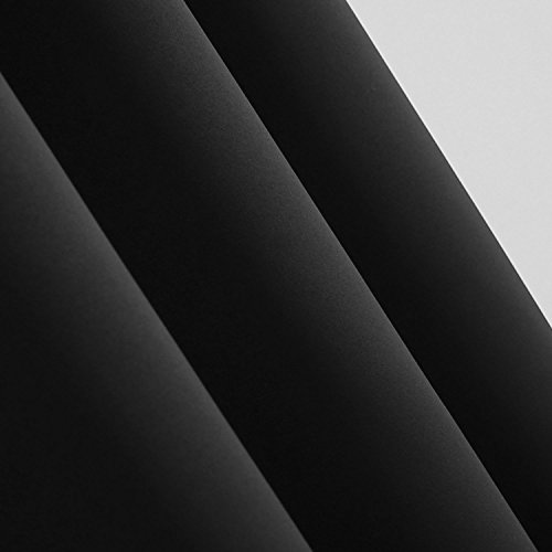 Deconovo Soft Solid Thermal Insulated Ring Top Blackout Blind Curtains for Kitchen, Including Two Matching Ties, 66