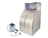 Capucha extraíble. Sauna de vapor portátil deluxe Svedana, Minisauna Comodidad con mando a distancia inalámbrico y generador de vapor electrónico de 2 litros, 1000 W