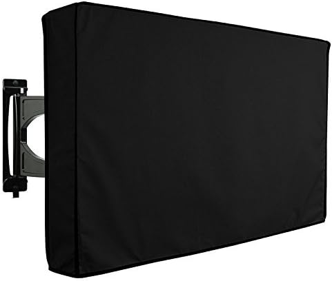 Outdoor TV Cover Water and Dust Resistant Universal Protector for 22'' - 24'' LCD, LED, Plasma Television Sets - Compatible with Standard Mounts and Stands. Built In Remote Controller Storage Pocket