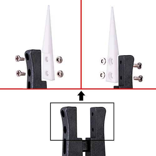 WOLFTEETH Vaper Pinzette Hitzebeständigkeit 1500 Celsius Keramik Pinzette & Zerstäuber Schraubenschlüssel | Nicht leitfähige keramische spitze Spitze | Elektrostatische Prävention 1123 (Nikotinfrei / Schwarz & Rot) - 6