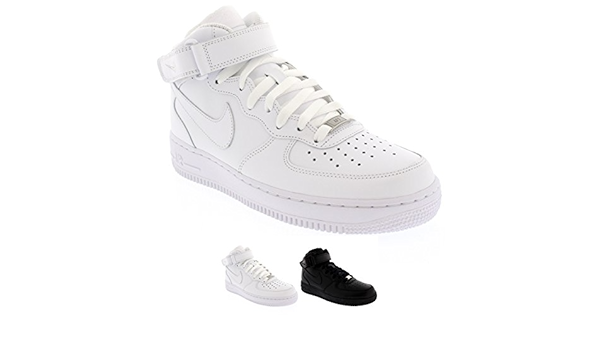 Nike Hommes Air Force 1 07 Mi Haut Lacer Desinvolte Cuir Formateurs Amazon Fr Chaussures Et Sacs