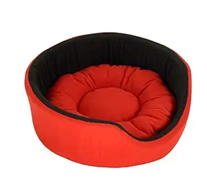 Fluffy's Luxurious Both Side Soft Dog/Cat Bed, Red/Black (XL)