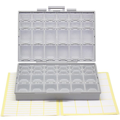 AideTek BOXALL48 lids empty enclosure SMD SMT organizer surface mount box labels