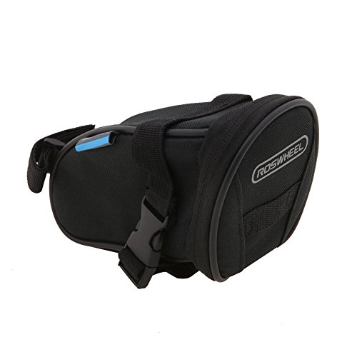Roswheel Fahrrad Satteltasche Bike Bag Rahmentasche Fahrradtasche Oberrohrtasche Schwarz für Rennrad Mountainbike Handy Wertsachen - 2