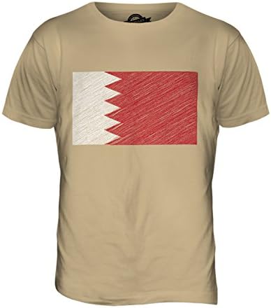 Candymix Bahrain Scribble Flag - Mens T Shirt Top T-Shirt, Size 2X-Large, Colour Toffee