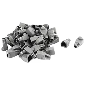 Generic Ethernet Network Gray Rubber RJ45 Connector Boots Cover Cap Protector 50pcs