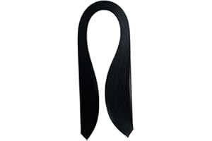 ODETOJOY Papier Quilling 10mm blanc Bandes de Papier, 120 Bandes 54cm Bande Quilling Papier 10mm le noir