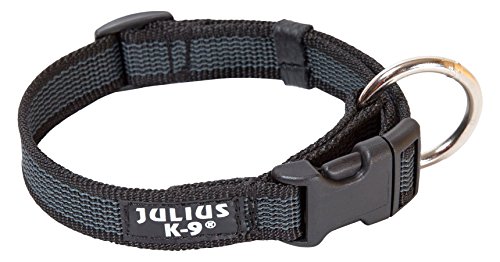 Julius-K9 - Collar para perro, Negro (Black/Gray), 25mm*39-65 cm