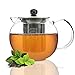Produktbild Tea Branch Glas Teekanne, Teebereiter Für Hält 3-4 Tassen Mit Tee Infuser Fur Loser Tee, Modell"Let's Be Clear", Eistee, Borosilikatglas Glas, 800 mililiter