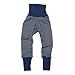 Cosilana - Baby Waist Trousers Long2-3 years (Height 39-41) (98/104), striped Marine-Natural, 70% Organic Merino Wool, 30% Silk