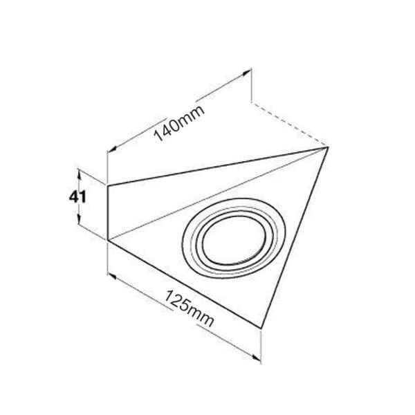 Tri Cabinet Triangle Under Cabinet Light in Satin nickel - Image 3