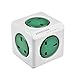 Price comparison product image Allocacoc Powercube Five in One Multifunctional Wall Socket, UK Plug Adapter, Power Strip Socket Extension for Home Office, Enough Electrical Outlets Charging for Laptop, iPhone 6/6S, Samsung Galaxy S3/S4/S6, Printer, iPod nano, MP3 Players, Camera, etc (Green)