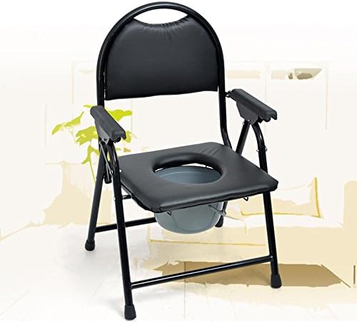 QFFL Commode Collapsible Pregnant Woman Moving Chair Seniors Chair Commode Chair Toilet 89 * 56cm Crutches Walker
