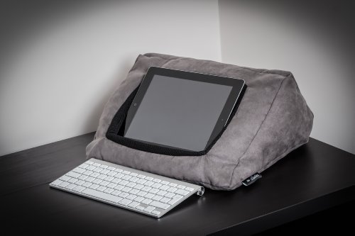 Kissen-Halterung für iPad und andere Tablets, Grau Für zu Hause, das Bett oder den Schreibtisch. Verhindert Verletzungen durch wiederholte Beanspruchung und Schulterschmerzen.