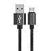 Produktbild Storite geflochtenes Nylon, Daten- und Ladekabel, Ladekabel für Android-Smartphones mit Micro USB, 20 cm, Schwarz