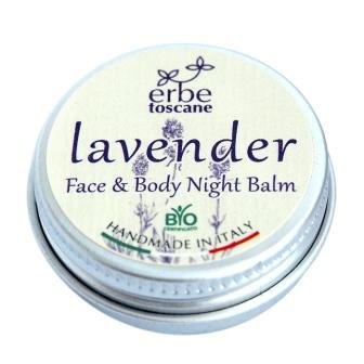 Balsamo Notte Bio LAVANDA - Ottimo per la Pelle Delicata e Sensibile - Puro Concentrato di Natura - Prodotto a mano in Toscana (10 ML)