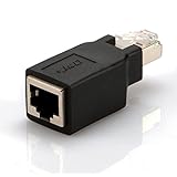 Ethernet Crossover Adapter, J&amp;D Cat 6 Ethernet Crossover Adapter - Support Cat6 / Cat5e / Cat5 Standards, RJ45 Cords Shielded Male to Female