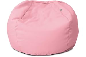 rucomfy Beanbags Small Kids Bean Bag Chair. Safe Beanbag Seat for Boys and Girls. Arrives Pre-filled. Machine Washable, Durable & Comfortable 50 x 65cm (Baby Pink)