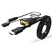 Produktbild Mcbazel HDMI zu VGA-Kabel Video-Konverter-Adapter HD 1080P zu 1920 x 1080 mit 3.5mm Audioausgang externe Mikro-USB-Energie für Laptop PC-Projektor HDTV DVD STB Spieler-Kamera (6ft / 1.8 Meter)