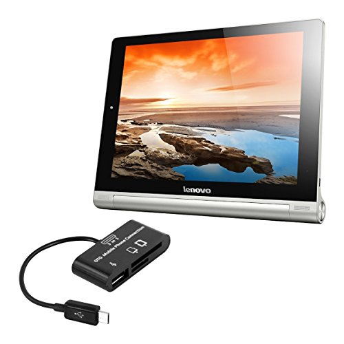 kwmobile 3in1 Micro USB OTG Kabel Adapter für Lenovo Yoga Tablet 10 / HD+ – Card Reader Tablet Kartenleser Anschluss für USB 2.0 / SD Karte / Micro SD Karte in Schwarz - 3