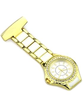 Ellemka JCM-2109 - Stilvolle Schwesternuhr Ansteckuhr FOB medizinisch-e Kittel-Uhr Analog funktional Krankenhaus...