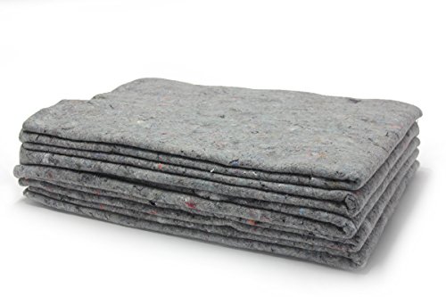 5x Packdecken – grau, 130x190cm ✓ Verrotten nicht ✓ Made in Germany ✓ Strapazierfähige Möbeldecken | Hochwertige Umzugsdecken, Möbelpackdecken aus Recycling-Material | Transport-Decken zum Schutz für Möbel | Allzweckdecken für Umzug und Einlagerung