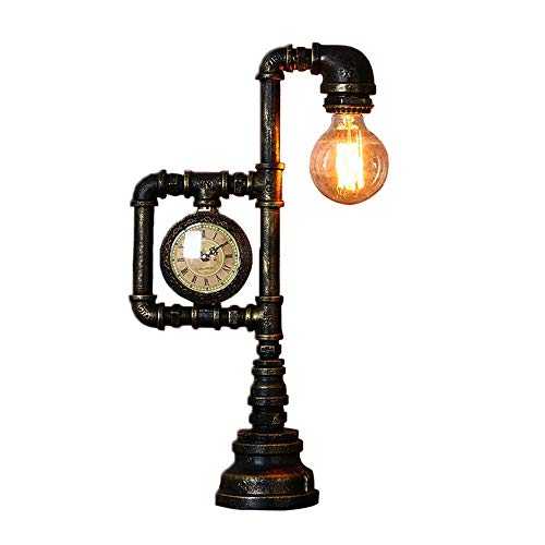 Preisvergleich Produktbild Amgker Eisen Material Wasserleitung Tischlampe Leistungsstarke Brauchwasserleitung Lampe Amerikanischen Landhausstil Antiken Rost Schreibtisch Schlüssel Beleuchtung Lampen Und Uhr Cafe Dekoration Krea