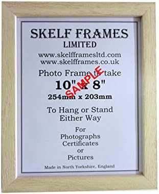 Skelf Frames 18 x 14 Inches Picture Photo Frame in Thin White Driftwood Effect with Glass Hand made in Yorkshire (Multiple Sizes and Colours)