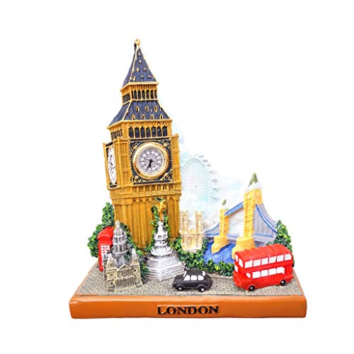 Preisvergleich Produktbild ShopEwebb Tischuhr, Design Londoner Symbole, Harz