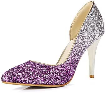 burgundy and silver heels