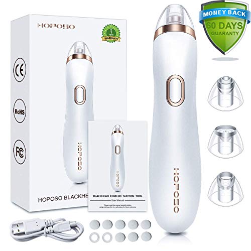 HOPOSO - Extractor de granos, eléctrico, para eliminar puntos negros, minimizador de poros facial, herramienta de limpieza para mujeres y hombres