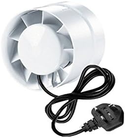 4" In Line Extractor Tent Fan - Features Detachable Mounting Foot For In-Duct Mounting - High Performance Turbo Version