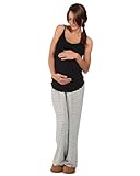 The Essential One - Nursing Pyjama Set Black Stripe - EOM104