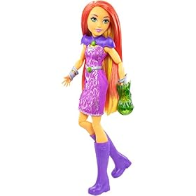 DC Super Hero Girls Poupée articulée Starfire de 30 cm rousse, avec boule d&rsquo;énergie, tenue en tissu et carte d&rsquo;identité, jouet enfant, DVG20