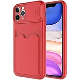 Aksesuarcim Apple iPhone 11 Pro Max ile Uyumlu Silikon Kılıf Mat Renkli Kart B&ouml;lmeli C&uuml;zdanlı Kamera Lens Korumalı Kapak Kart