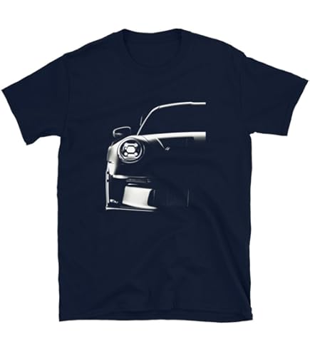 T-shirt Homme 911 Carrera - Design Voiture De Sport Rouge Sur Fond Noir | Pour Passionnés D'Automobile | Style Décontracté