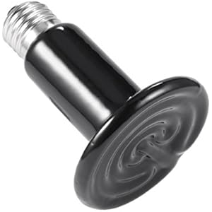 150W Schwarze Keramik-Wärmelampe Heizung, AC220-230VReptilienzucht Glühlampe Heizen Grübler, E27 Wärmelampe für Reptilien Schildkröte / Eidechse / Schlange / spider