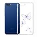 Produktbild WenJie Huawei Y6 2018 Hülle Transparent Verträumter Schmetterling Silikon Weich TPU Handyhülle Schale Tasche Schutzhülle für Huawei Y6 2018 (5.7")