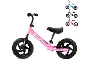HADWIN Balance Bike for Boys Girls 12’’ Carbon Steel Frame No Pedal Walking Balance Bike Training Bicycle for 2 3 4 5 6 Years Old Kids and Toddlers