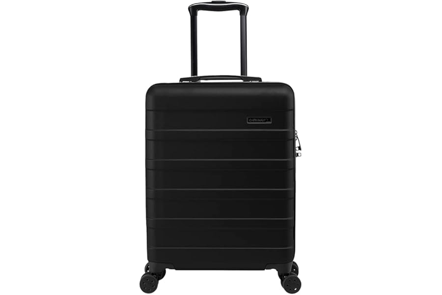 Cabin Max Anode 55x40x20 Cabin Suitcase, Built in Lock, Lightweight Carry On, 8 Wheels, Wet Pocket, Suitable for Ryanair, Easyjet, Paid Hand Luggage Carry-Ons (55 x 40 x 20 cm 40l)