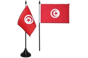 DIGNI Flaggenfritze® Tischflagge Tunesien 10x15 cm