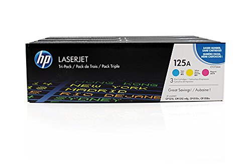 Original HP CF373AM / 125A Toner (cmy, ca. 3 x 1.400 Seiten, Multipack, 3 Stück) für Color Laserjet CM 1312, CM 1512, CP 1210, CP 1213, CP 1214, CP 1215, CP 1216, CP 1217, CP 1510, CP 1513, CP 1514, CP 1515, CP 1516, CP 1517, CP 1518, CP 1519